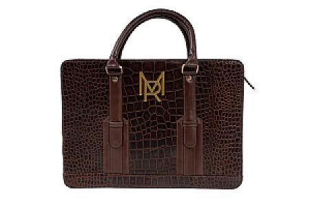 Maison Rahisi Bergamot Cocoa Brown Laptop Bag
